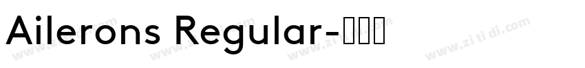 Ailerons Regular字体转换